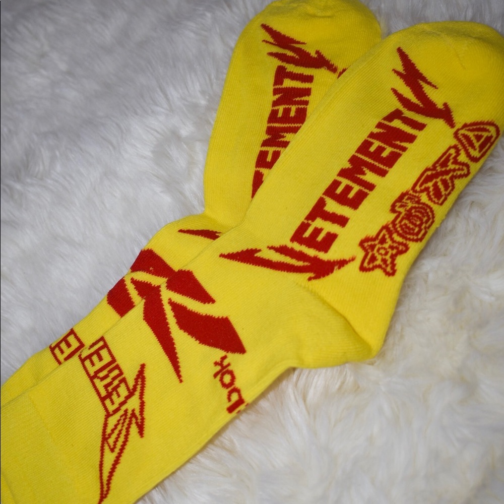 (SOLD) Vetements Metal x Reebok Socks in Yellow